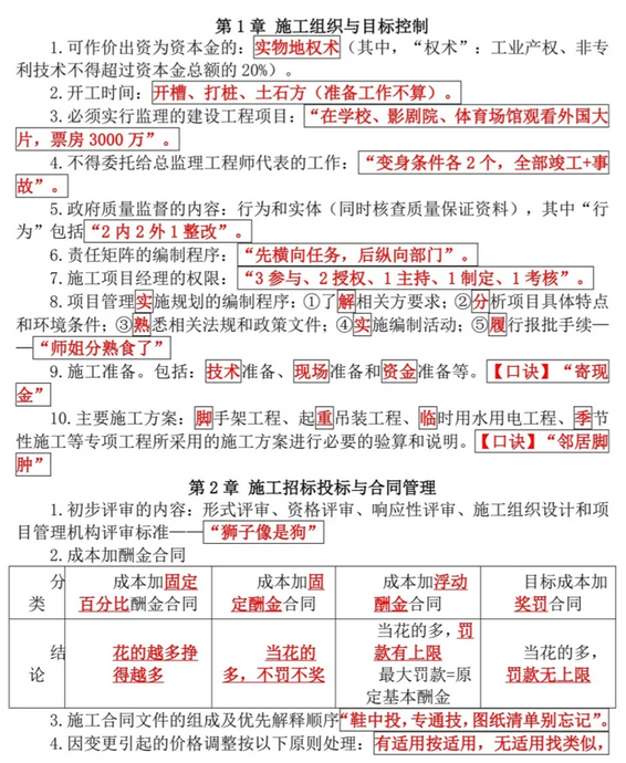 法规/管理/实务三科速记口诀，3天背完核心考点